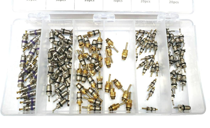 Набор золотников для систем кондиционирования автомобиля (120 шт.) 148617