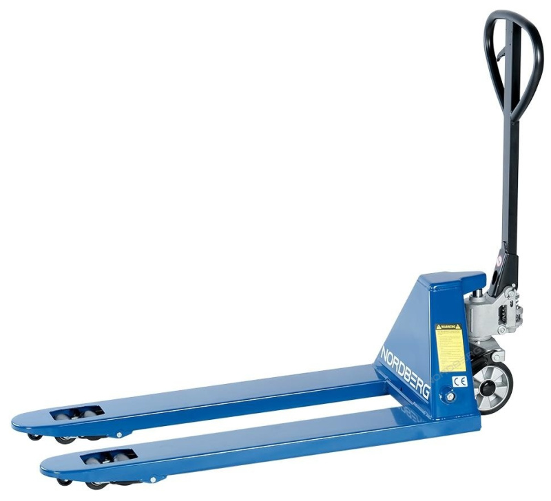 Тележка складская гидравлическая 2,5 т усиленная, с резиновыми колесами NORDBERG N3902-25R