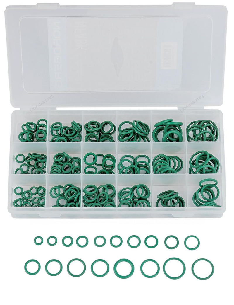 Набор уплотнительных колец для систем кондиционирования, 270 шт. NORDBERG NFA8K