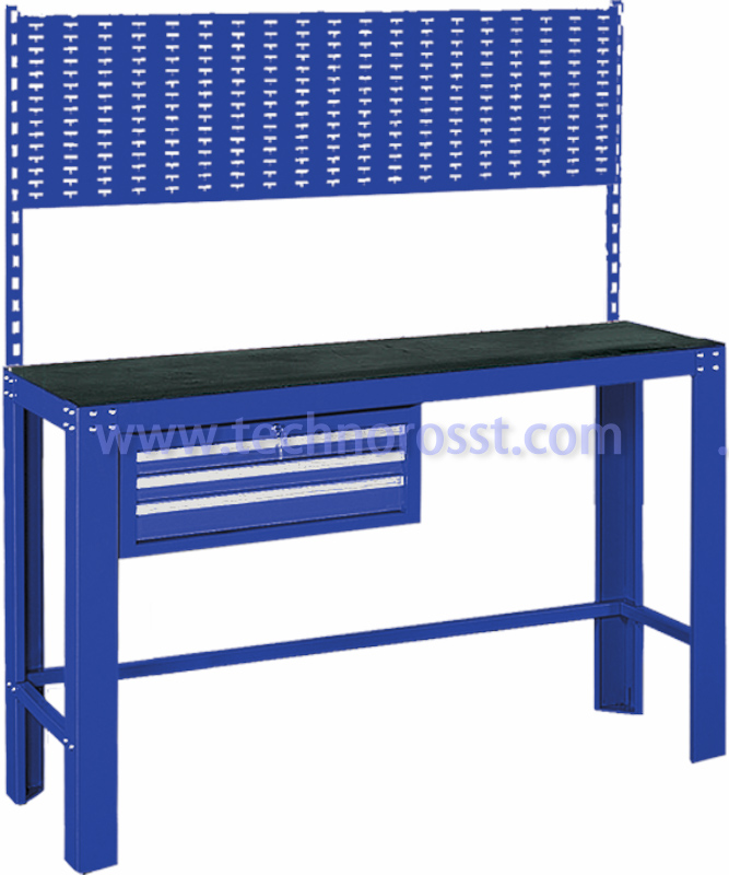 МАСТАК Верстак инструментальный, ящик, задняя панель, синий 541-11500B