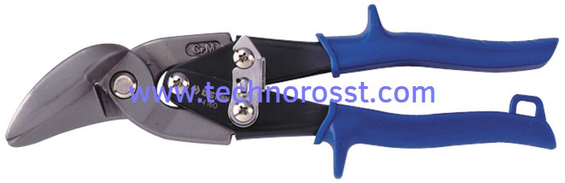 KING TONY Ножницы по металлу 235 мм, правые, загнутые 74160