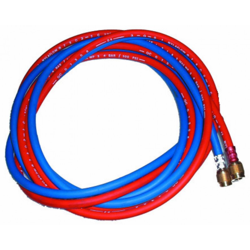 Шланг гибкий с резьбой 1/4 SAE для R134, длина 3 м, синий 01.000.19 Blue