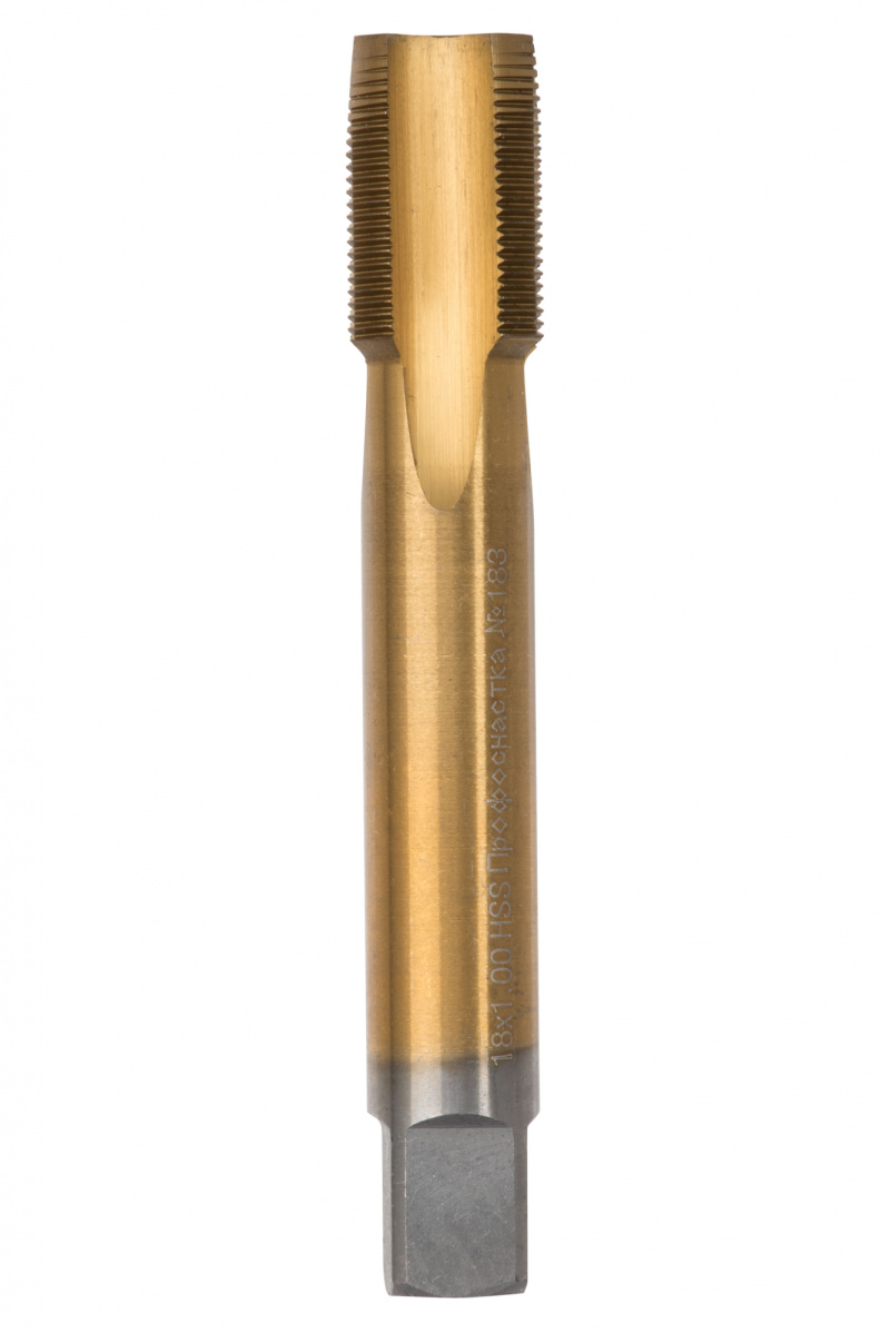 Метчик маш.-ручн., однопроходн. № 121 ПрофОснастка Эксперт М20*1,5 P6M5 HSS M2 TIN (6542) ,1 шт.- (упак. в блистер)