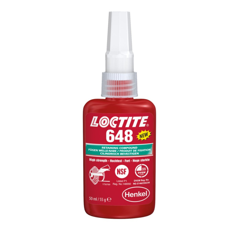 Вал-втулочный фиксатор высокотемпературный, быстроотверждаемый LOCTITE 648 50ML 1804977