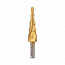 Сверло 3301 ступенч. спиральн., HSS-G M2 TIN по стали (4-12мм, 5 ступеней) хв. 6мм, ПрофОснастка